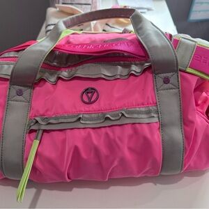 Lululemon Athletica Pink and Gray Travel Bag